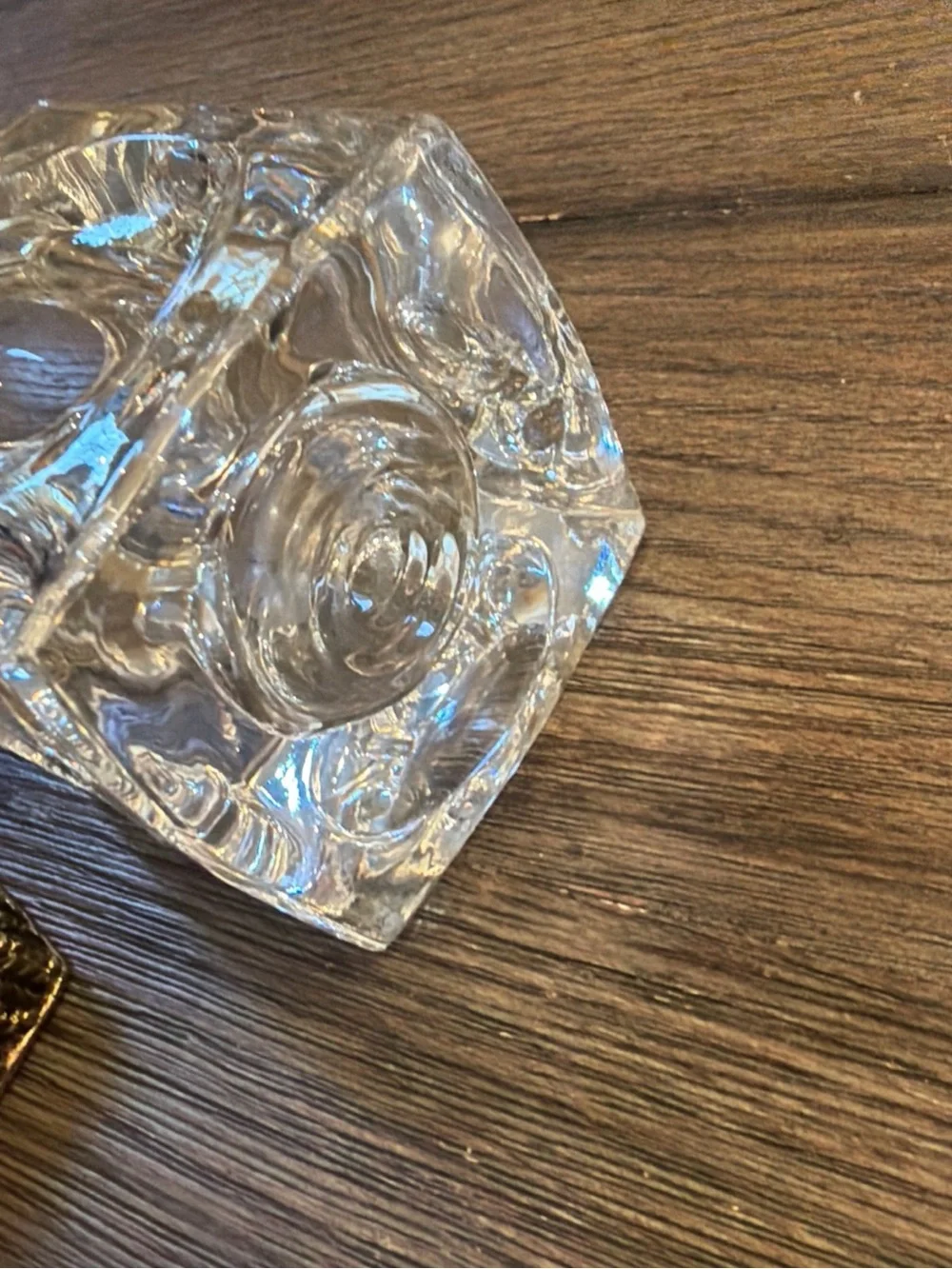 Glass Trinket Box with Enamel Ladybug Lid